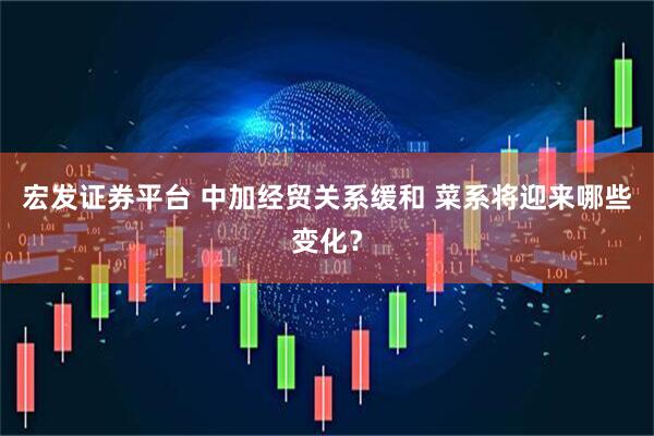 宏发证券平台 中加经贸关系缓和 菜系将迎来哪些变化？